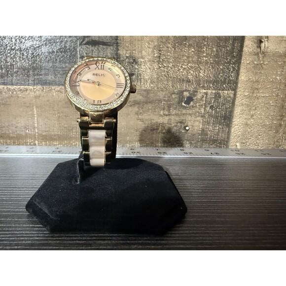 Relic By Fossil Women's Rose Goldtone Bracelet Watch ZR34335 Beautiful Pink - Picture 14 of 16